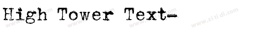 High Tower Text字体转换